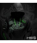HotSpot Design Felpa con cappuccio Fishing Mania Black Bass