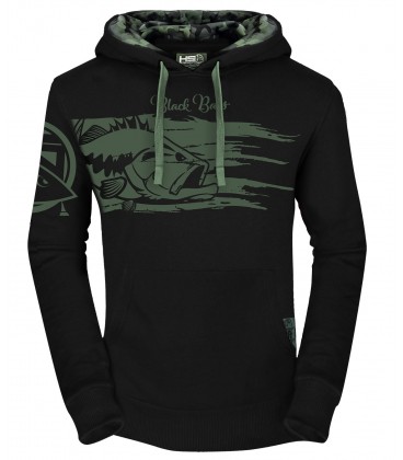 HotSpot Design Felpa con cappuccio Black Bass dettagli mimetici
