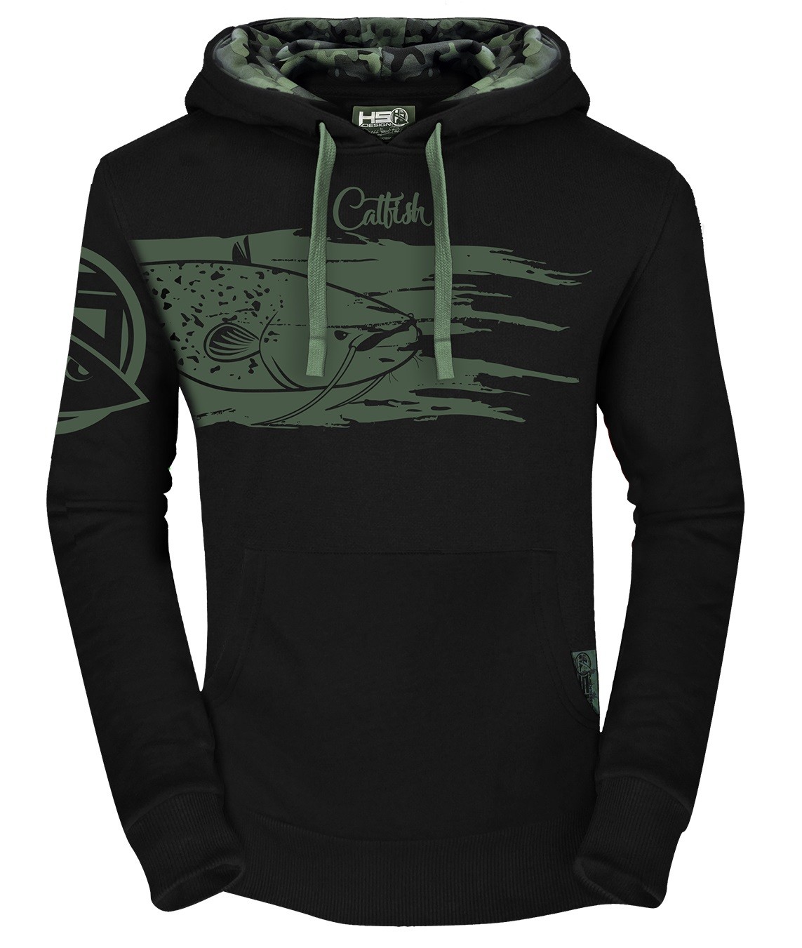 HotSpot Design Felpa con cappuccio Catfish dettagli camo