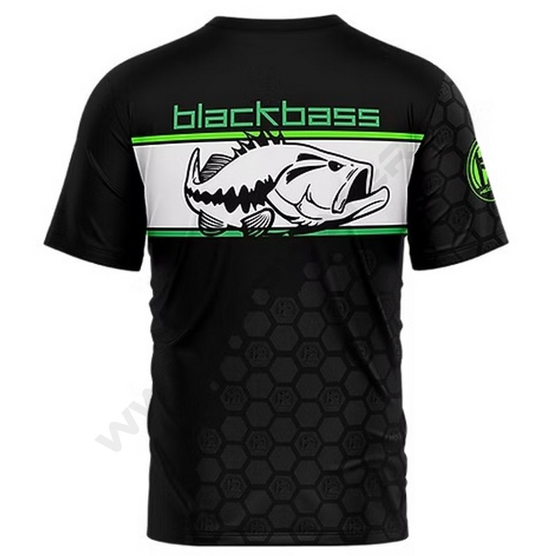 HotSpot Design T-shirt Linear Black Bass