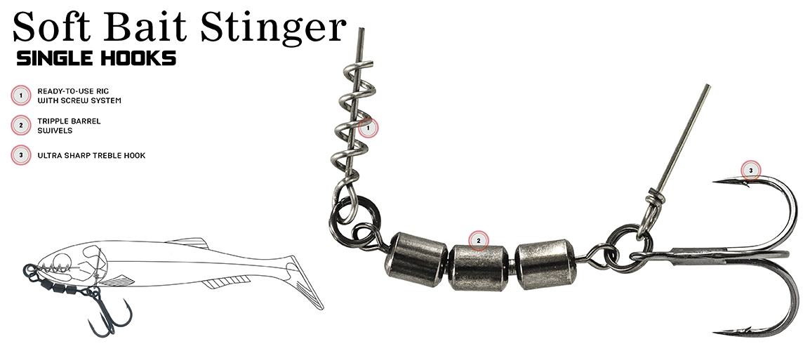 Molix Soft Bait Stinger Single Hook